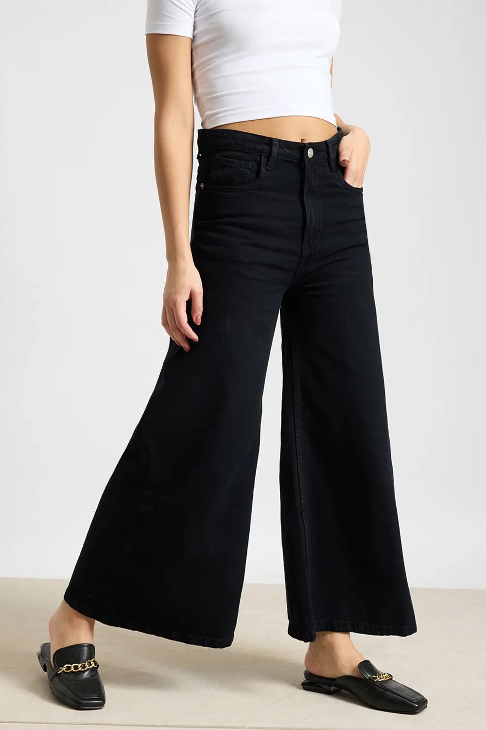 Jet Black Women's Flare Jeans