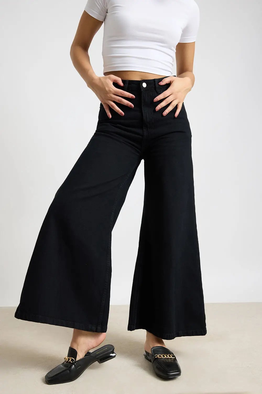 Jet Black Women's Flare Jeans