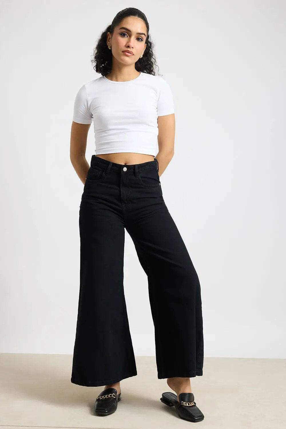 Jet Black Women's Flare Jeans