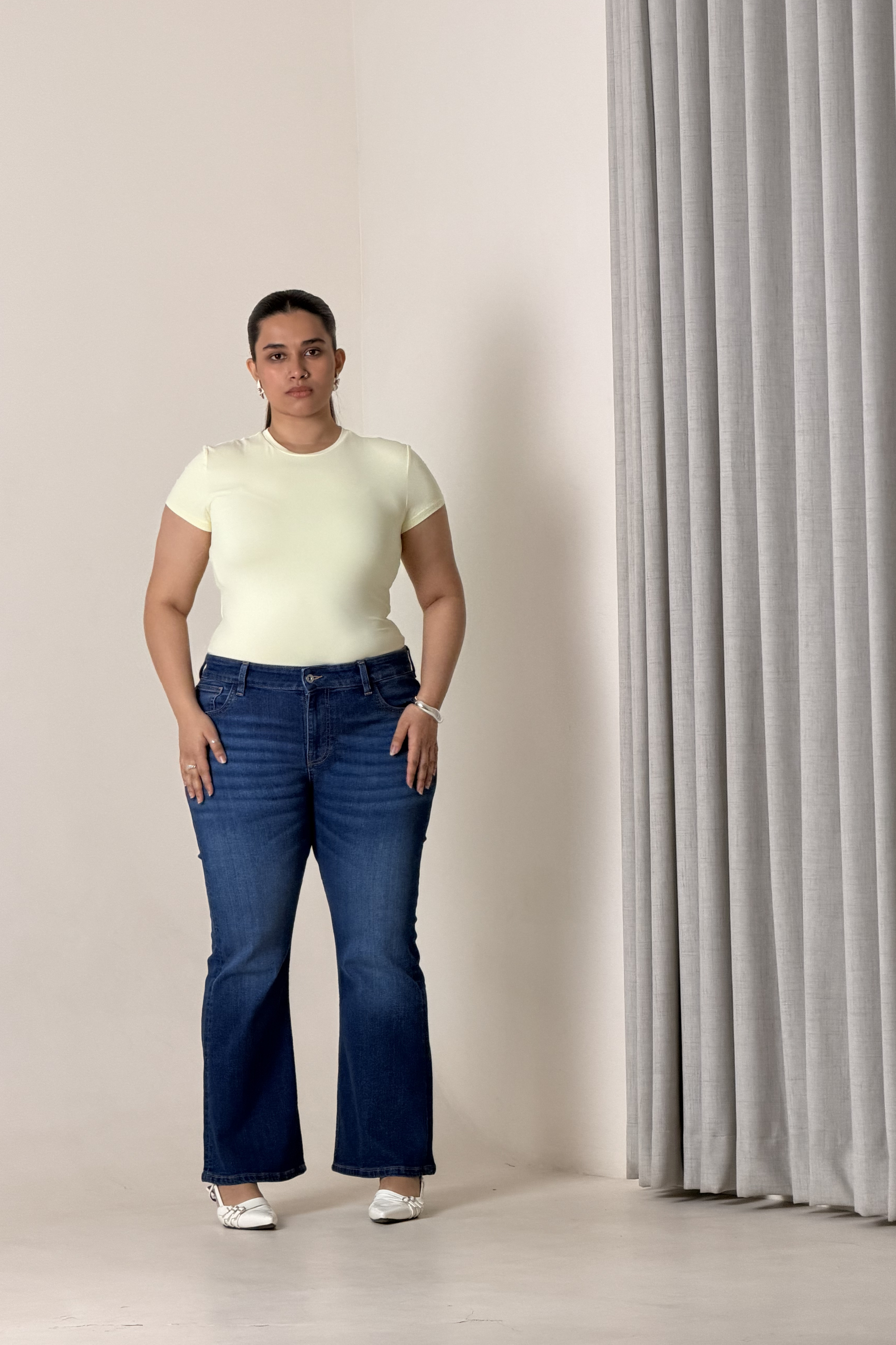 Retro Stretchable Bootcut Jeans