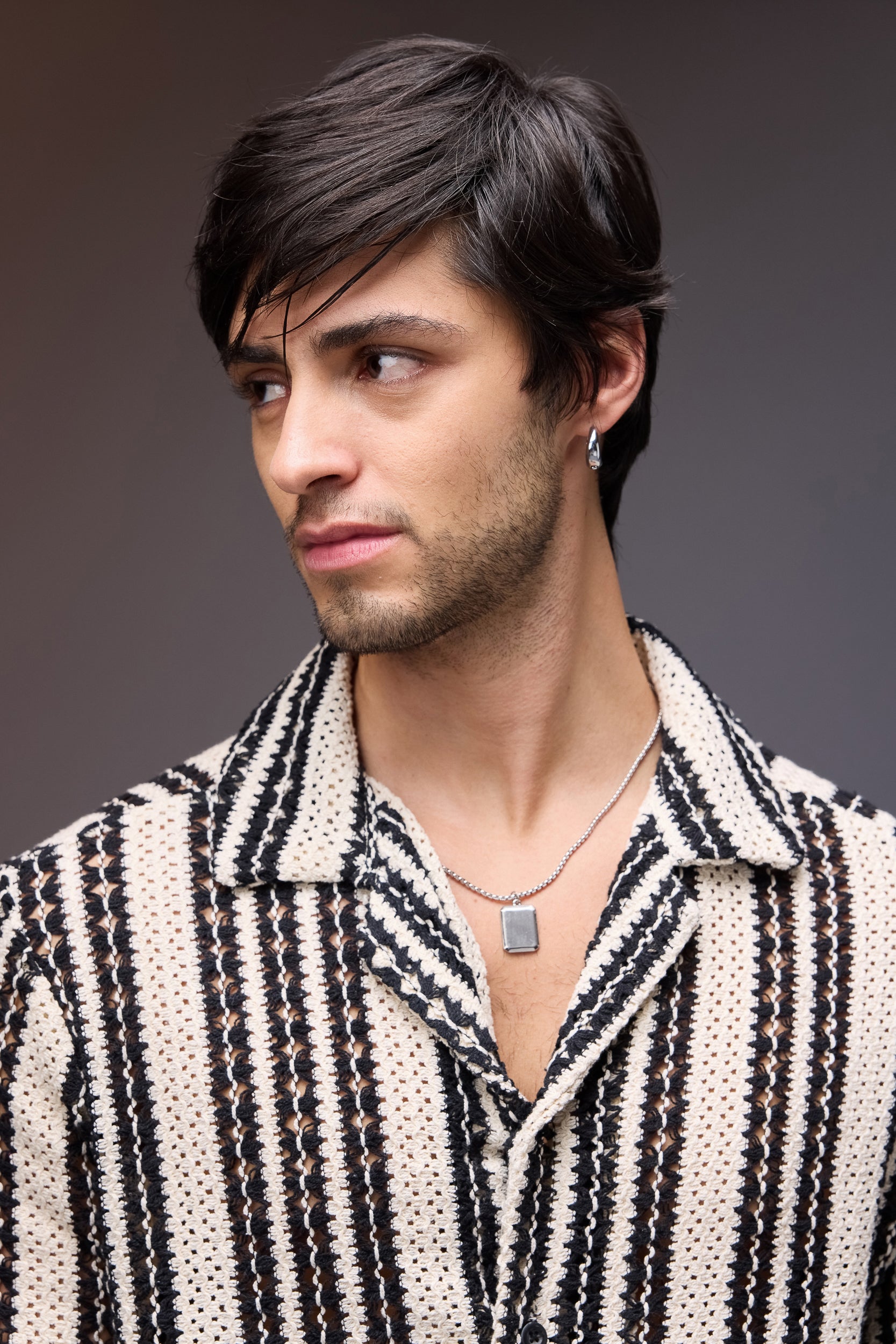 Textured Crochet Men's Shirt- Classic
