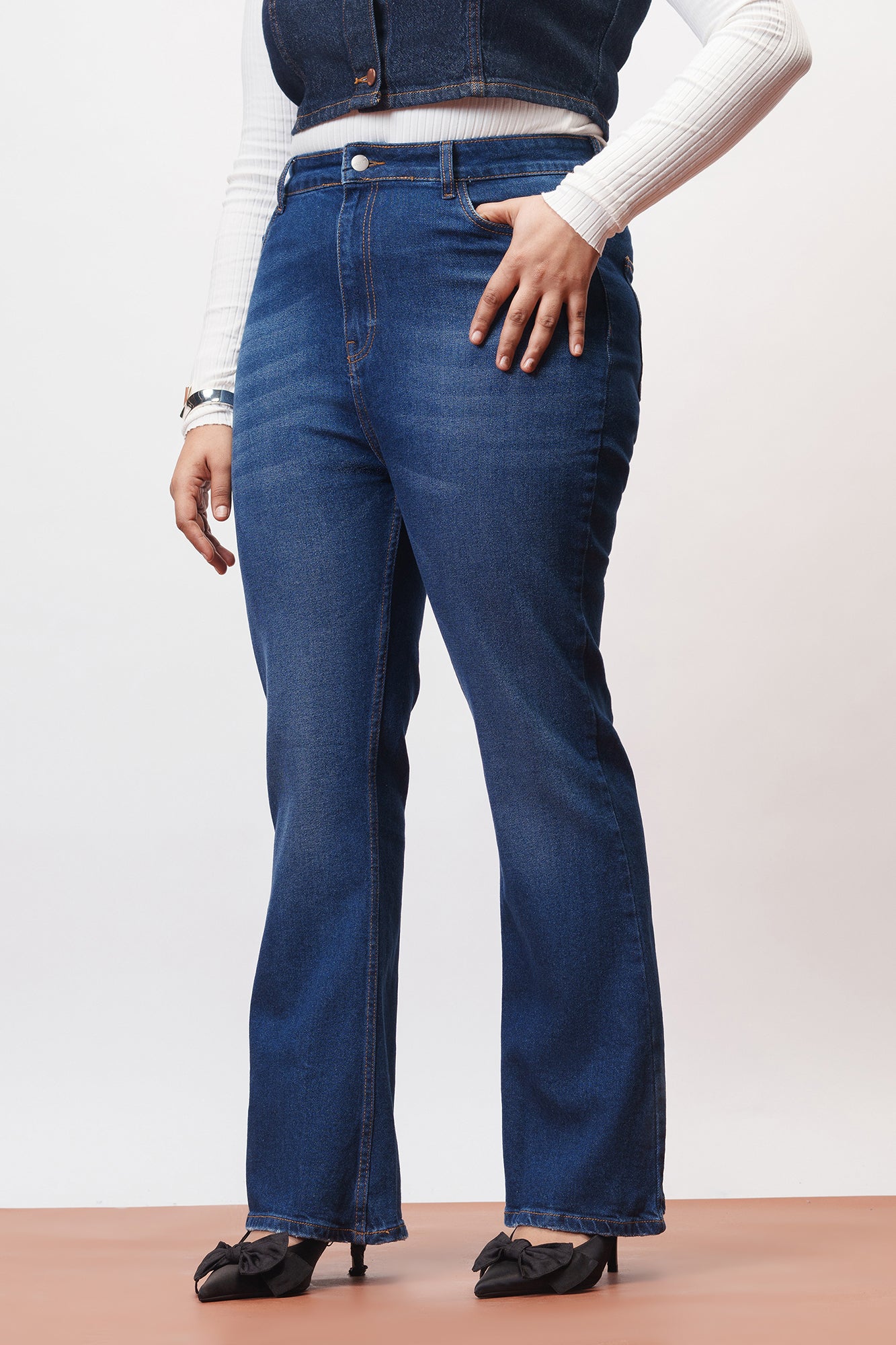 Curve Simply Blue Bootcut Jeans