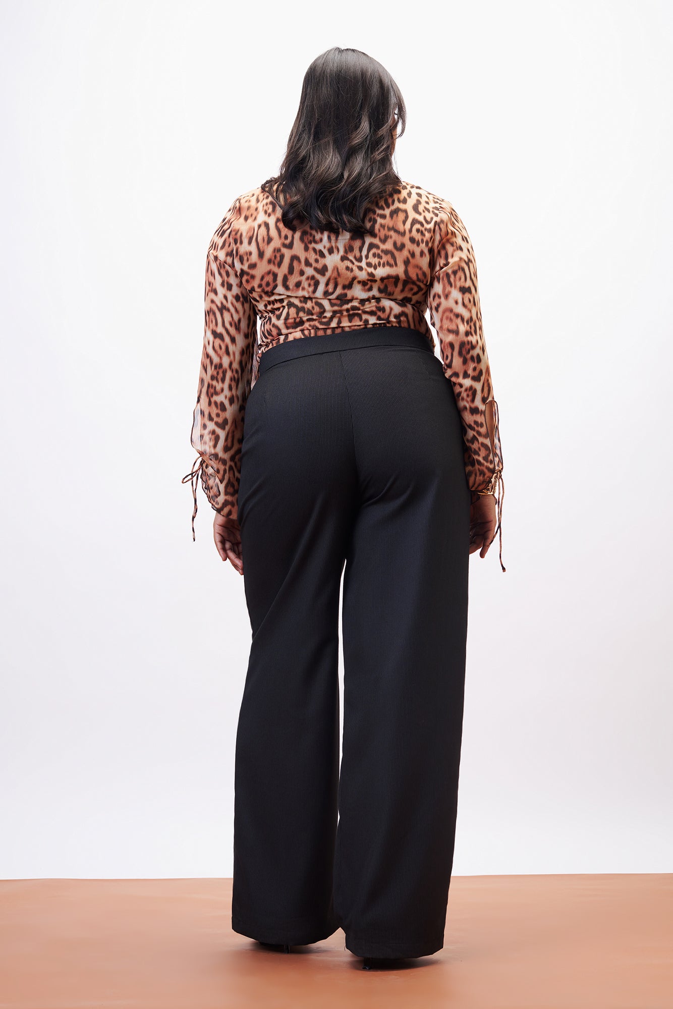 Curve Timeless Black Straight Pinstripe Pants