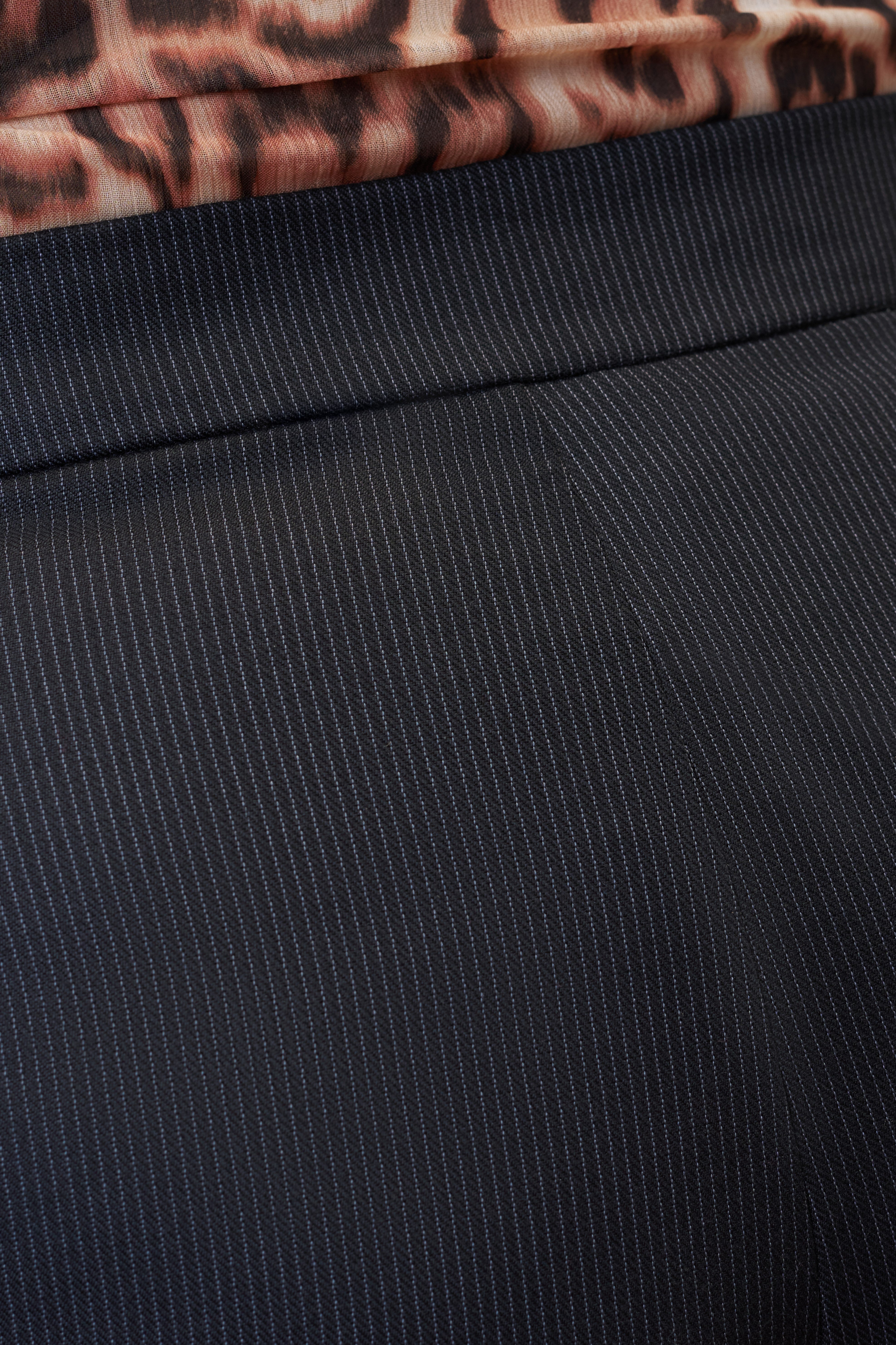 Curve Timeless Black Straight Pinstripe Pants