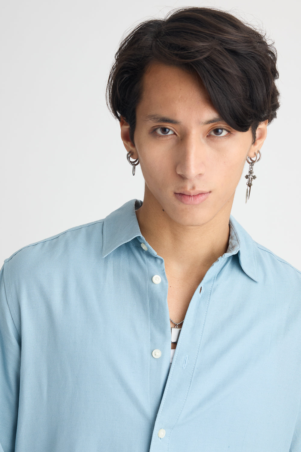 Men's Washed Blue Shirt