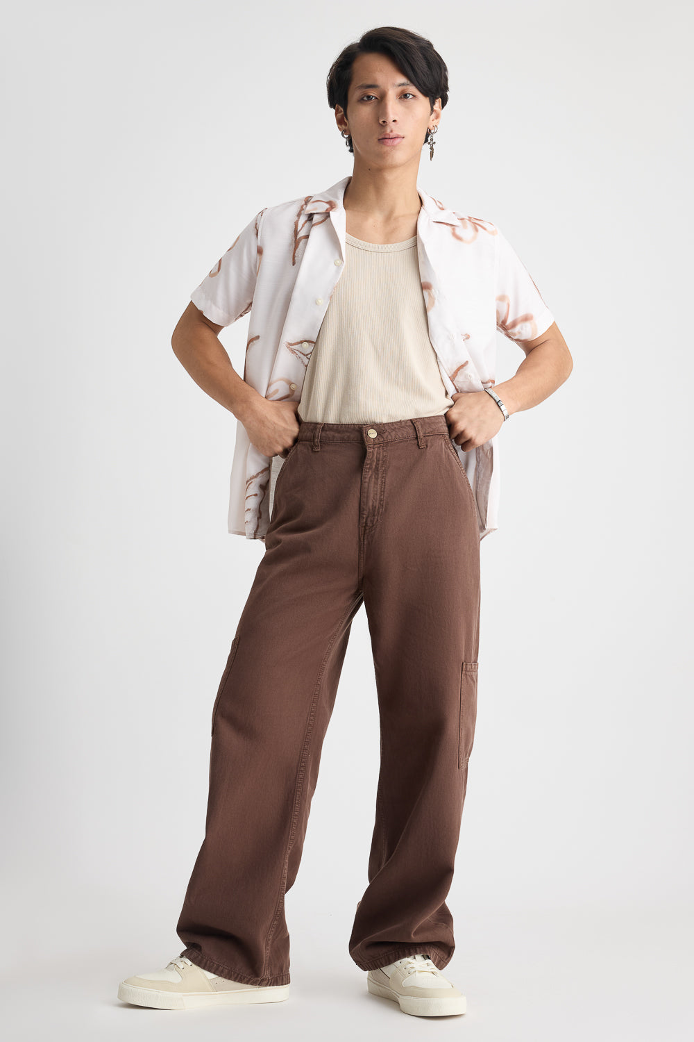 Sienna Wood Men's Straight Cargo Jeans
