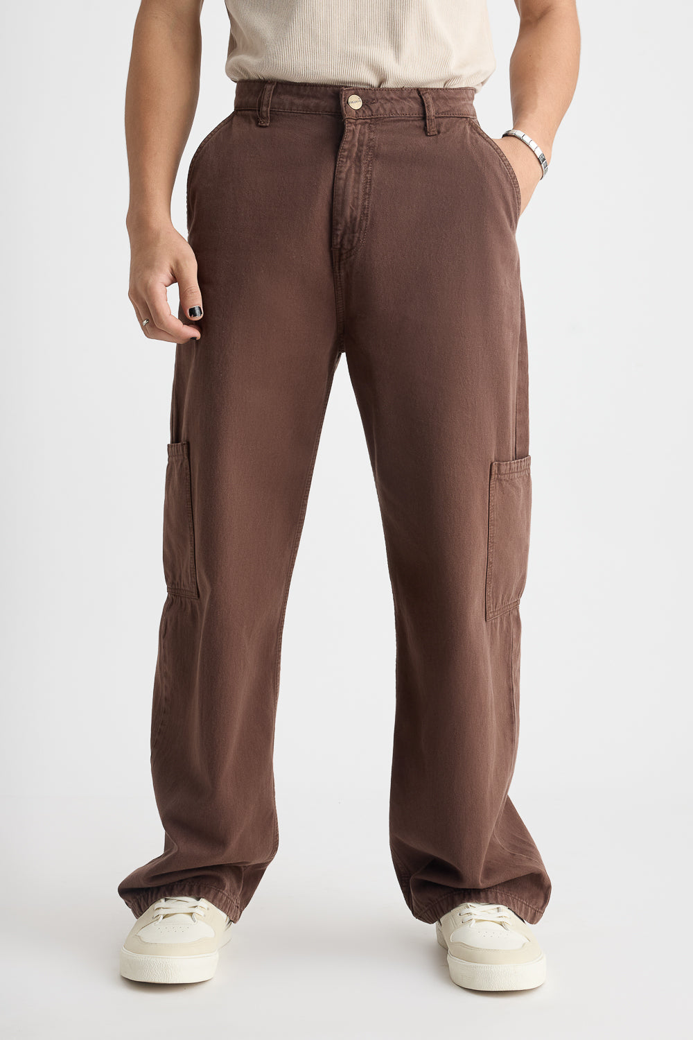 Sienna Wood Men's Straight Cargo Jeans