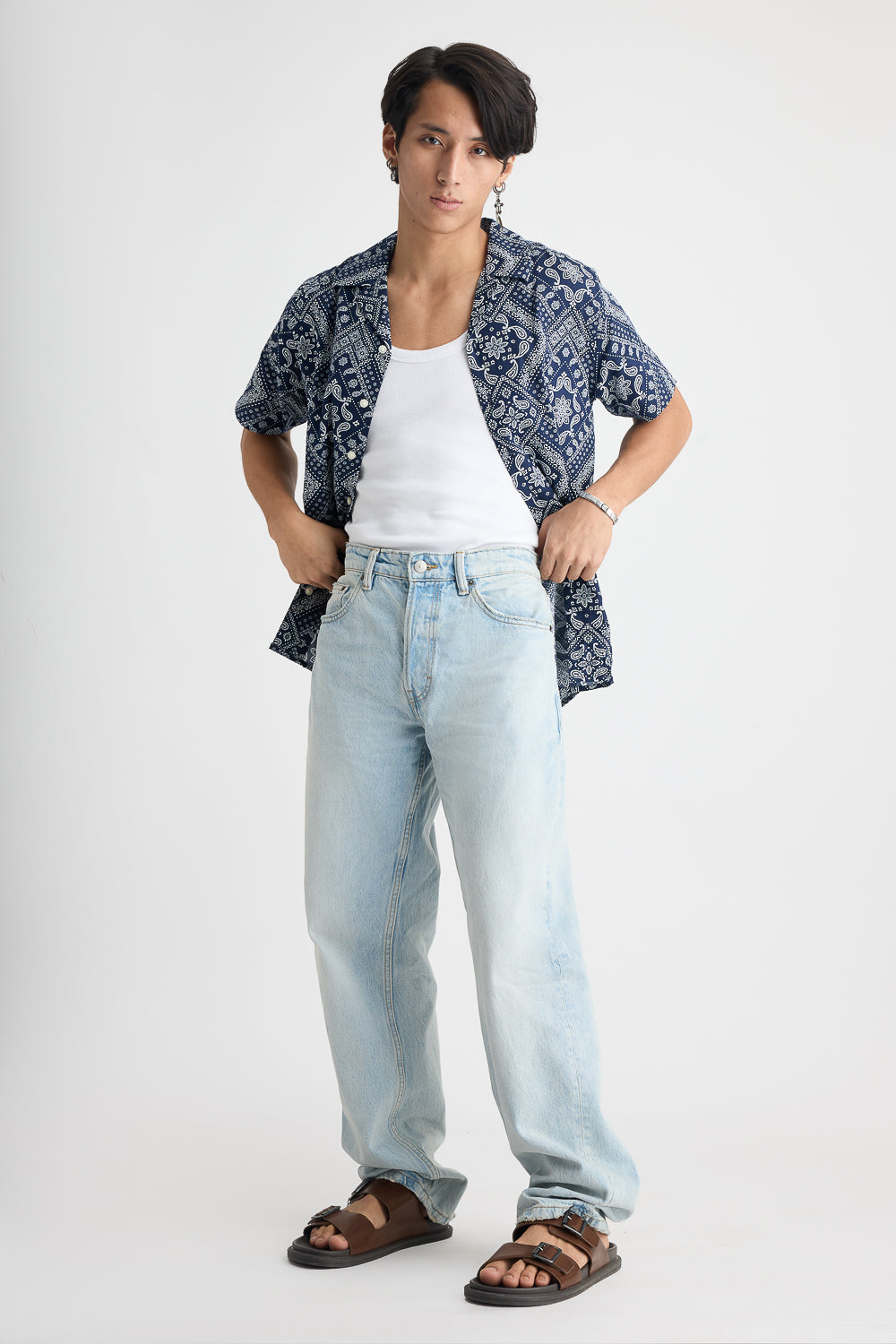 Men's Blue Indi Viscose Shirt