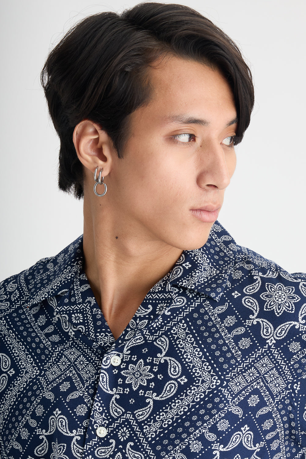 Men's Blue Indi Viscose Shirt