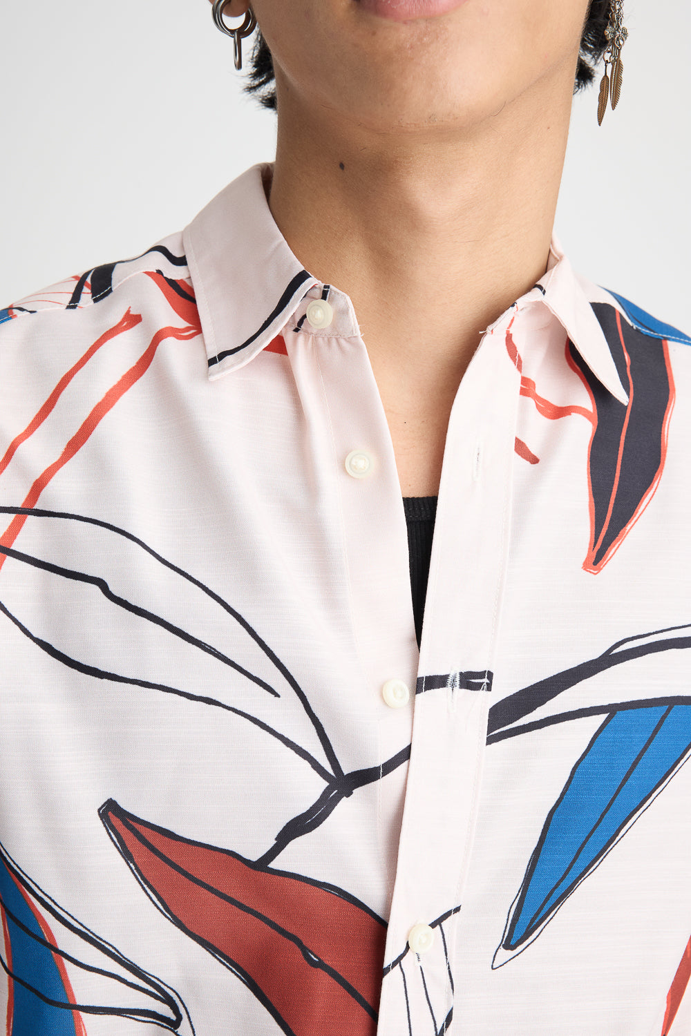 Men's Beige Multi Print Shirt