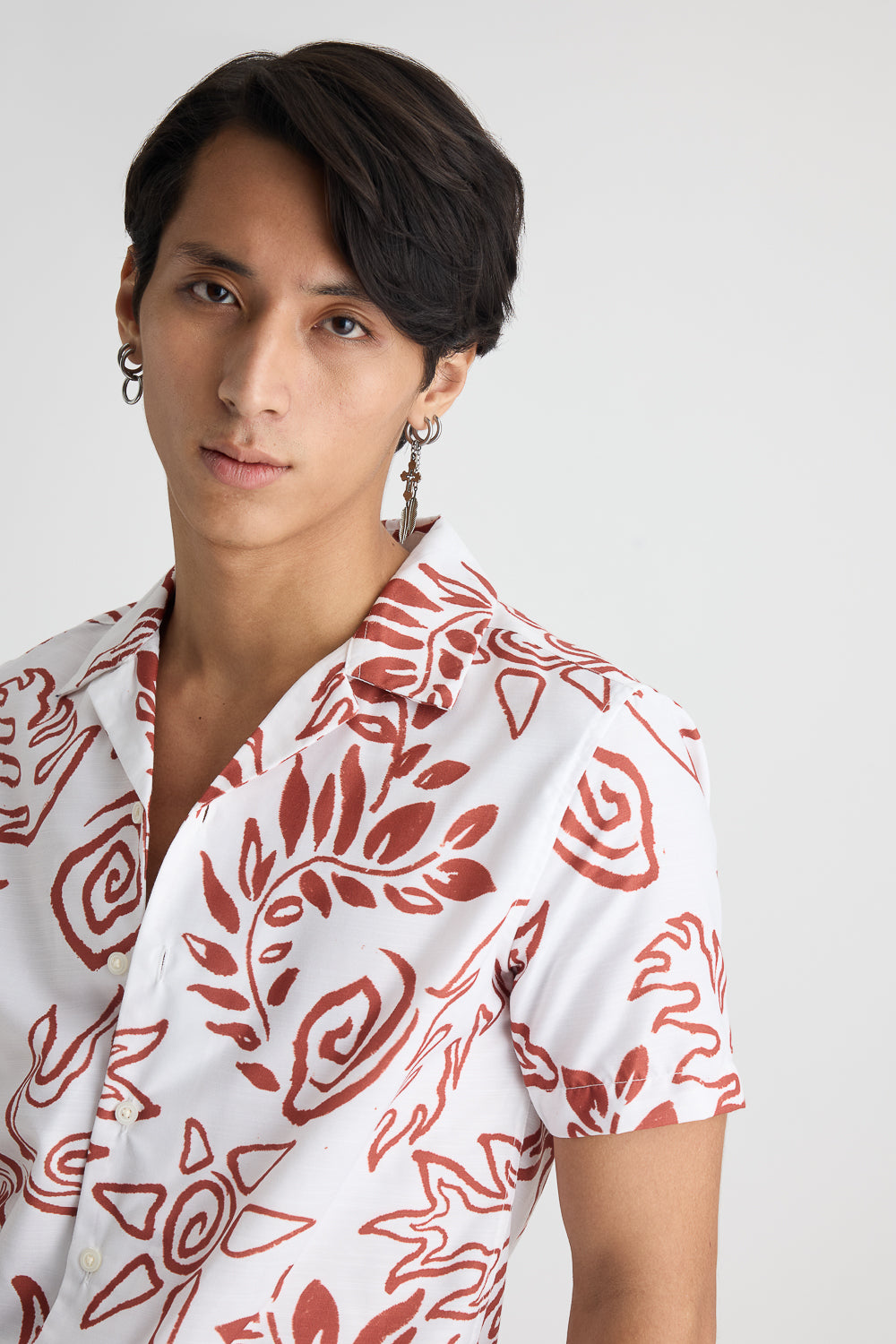Men's White Printed Shirt