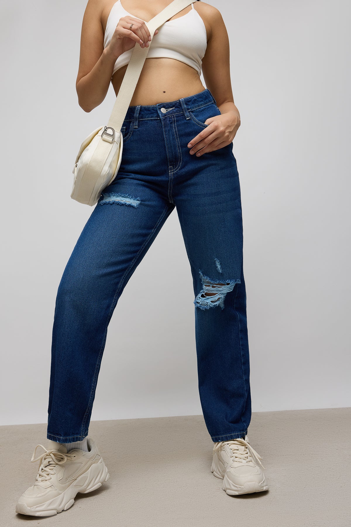 Classic Distress Women's Straight Jeans
