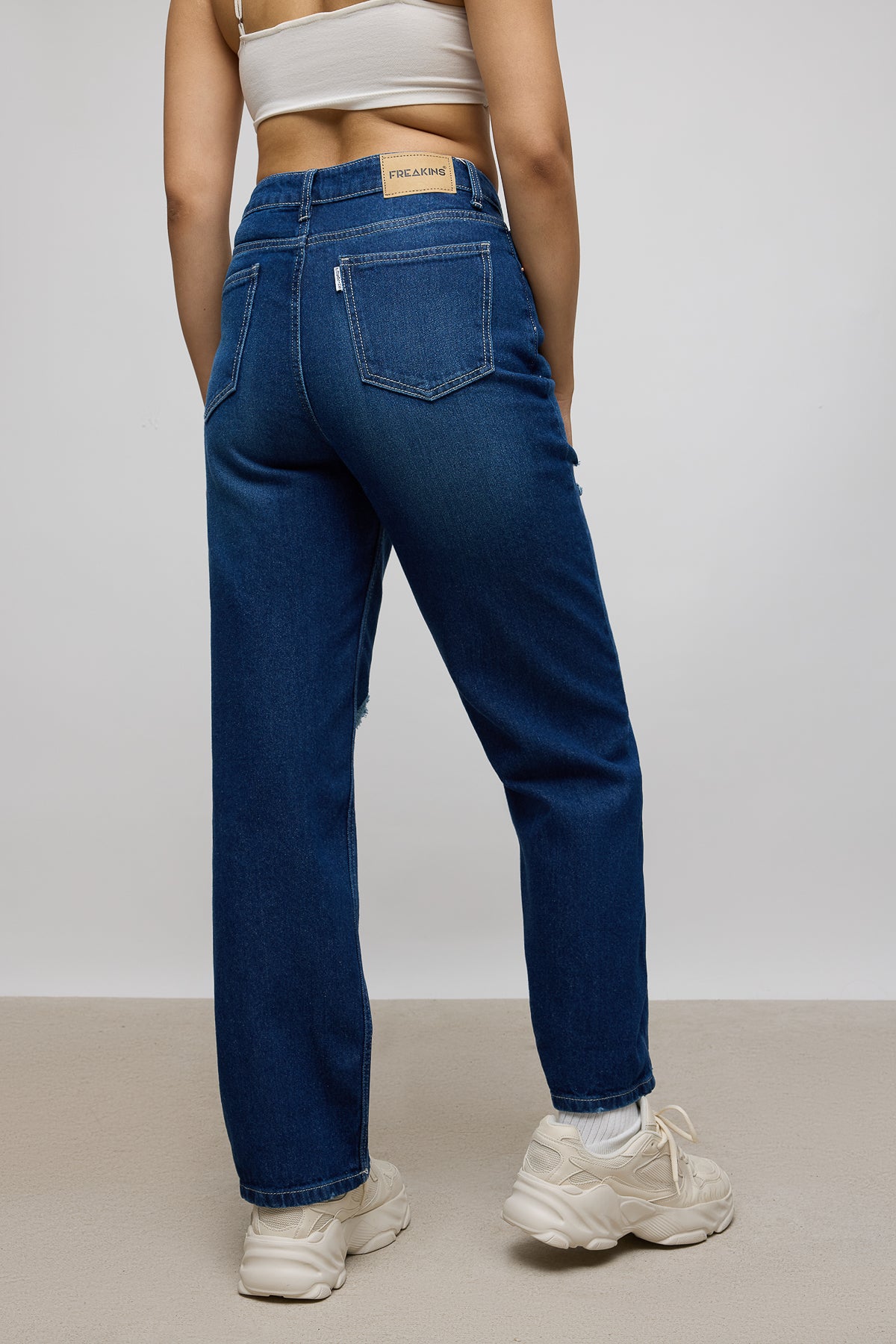 Classic Distress Women's Straight Jeans