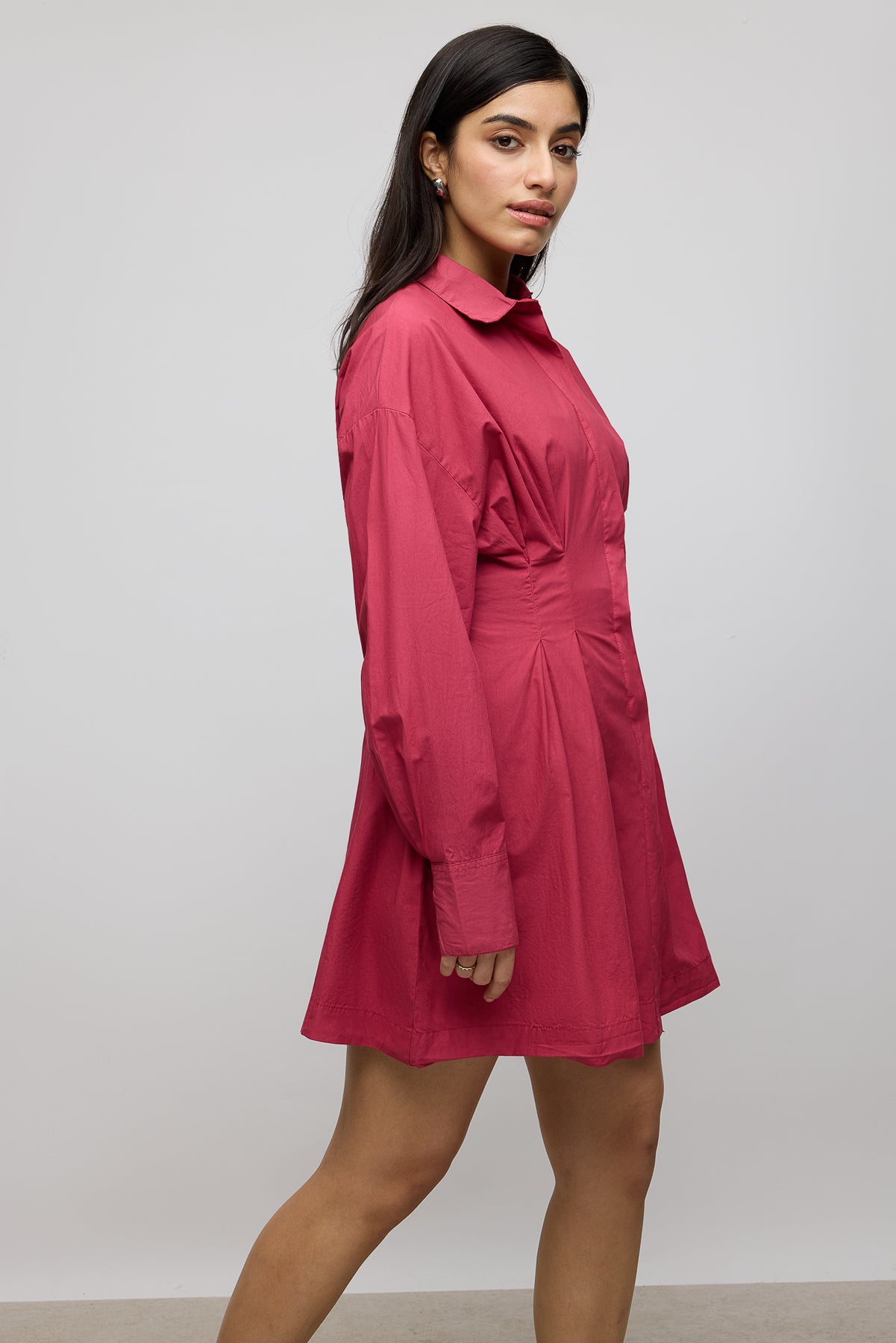 Savvy Red Cotton Summer Dress