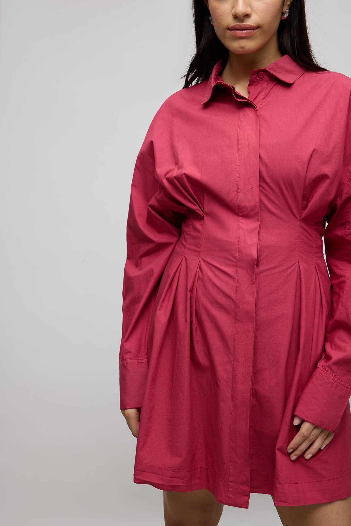 Savvy Red Cotton Summer Dress