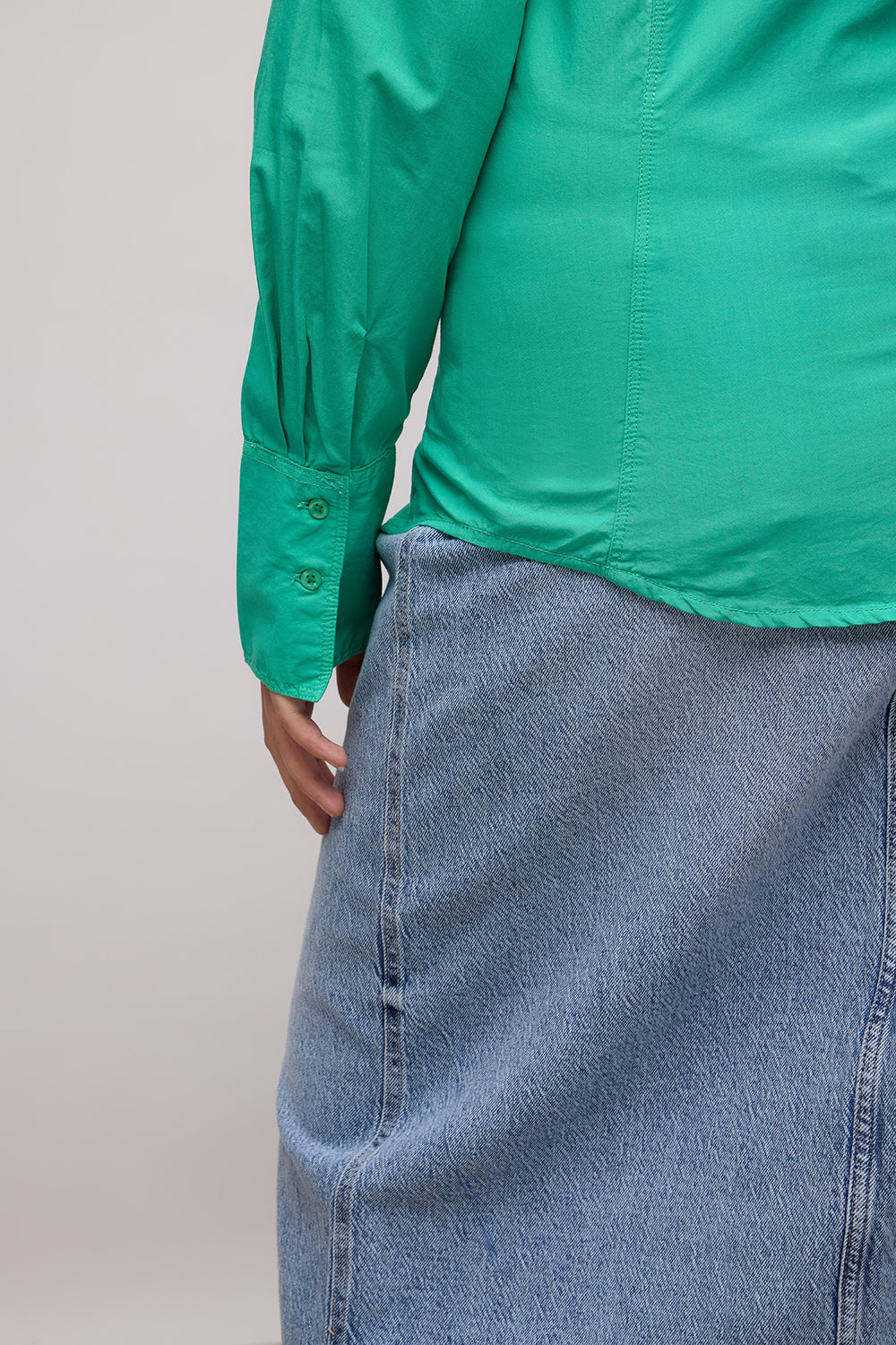Absinthe Green Cotton Slim Fit Shirt