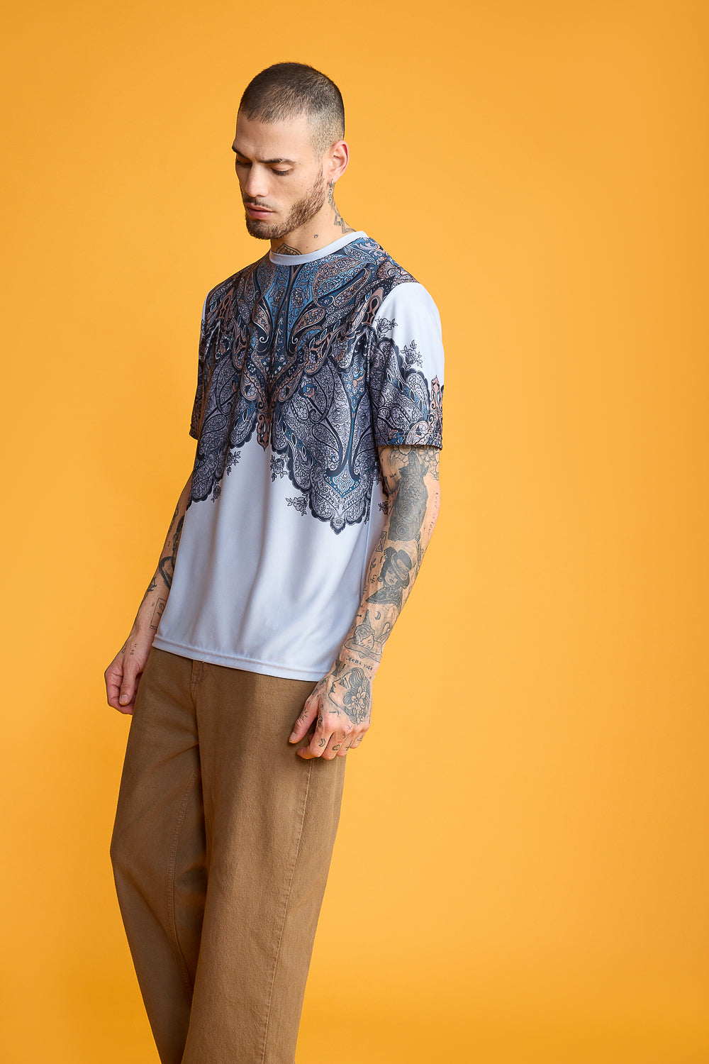 Printed Men's T-Shirt- Mandala