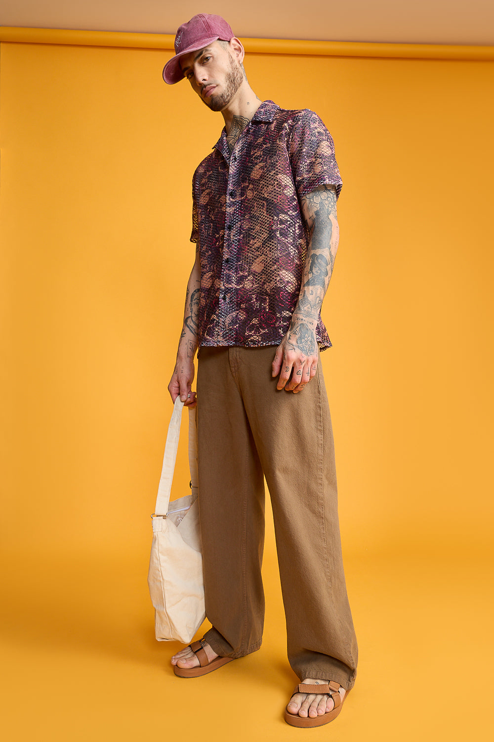 Skull Face Men's Mesh Shirt