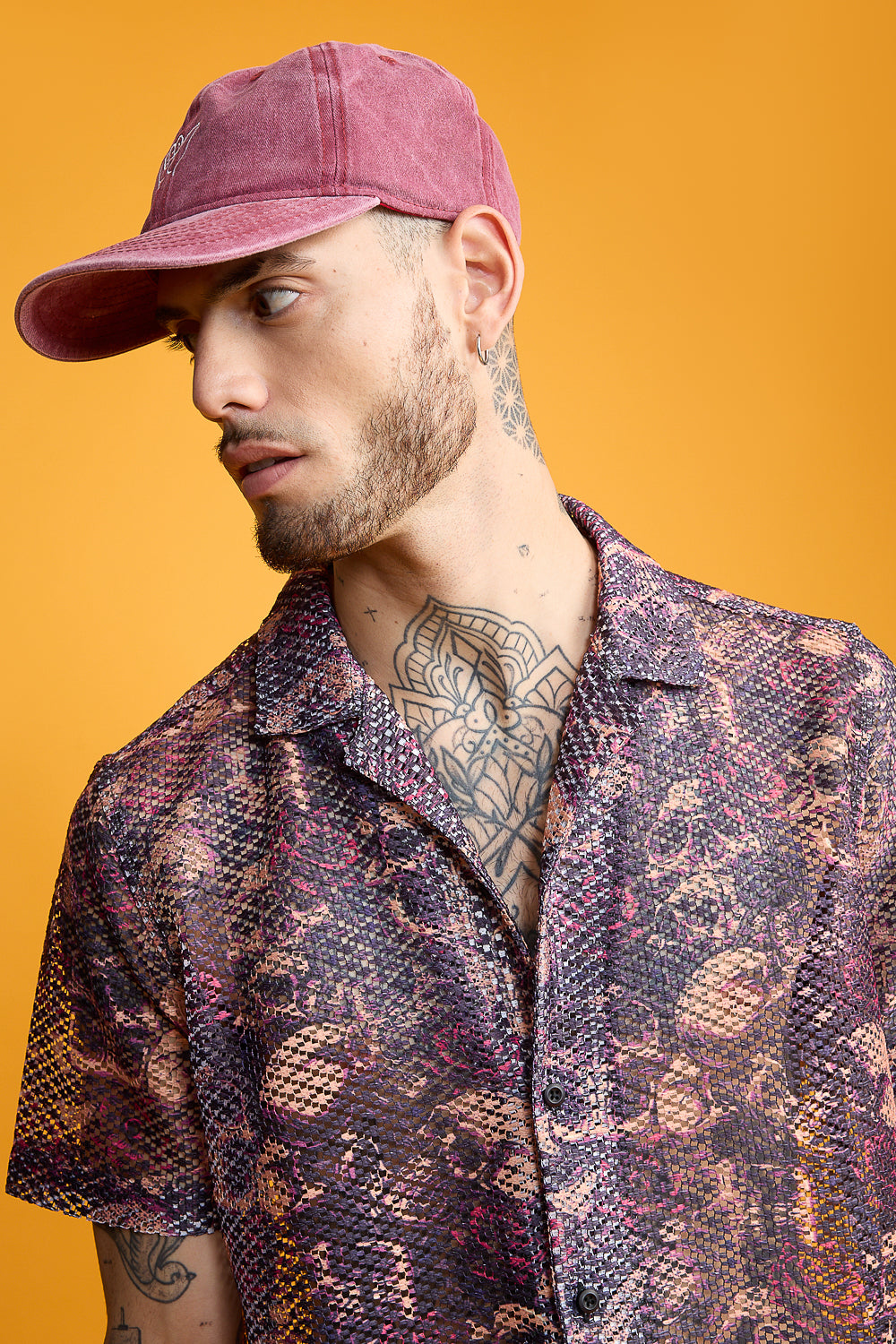 Skull Face Men's Mesh Shirt