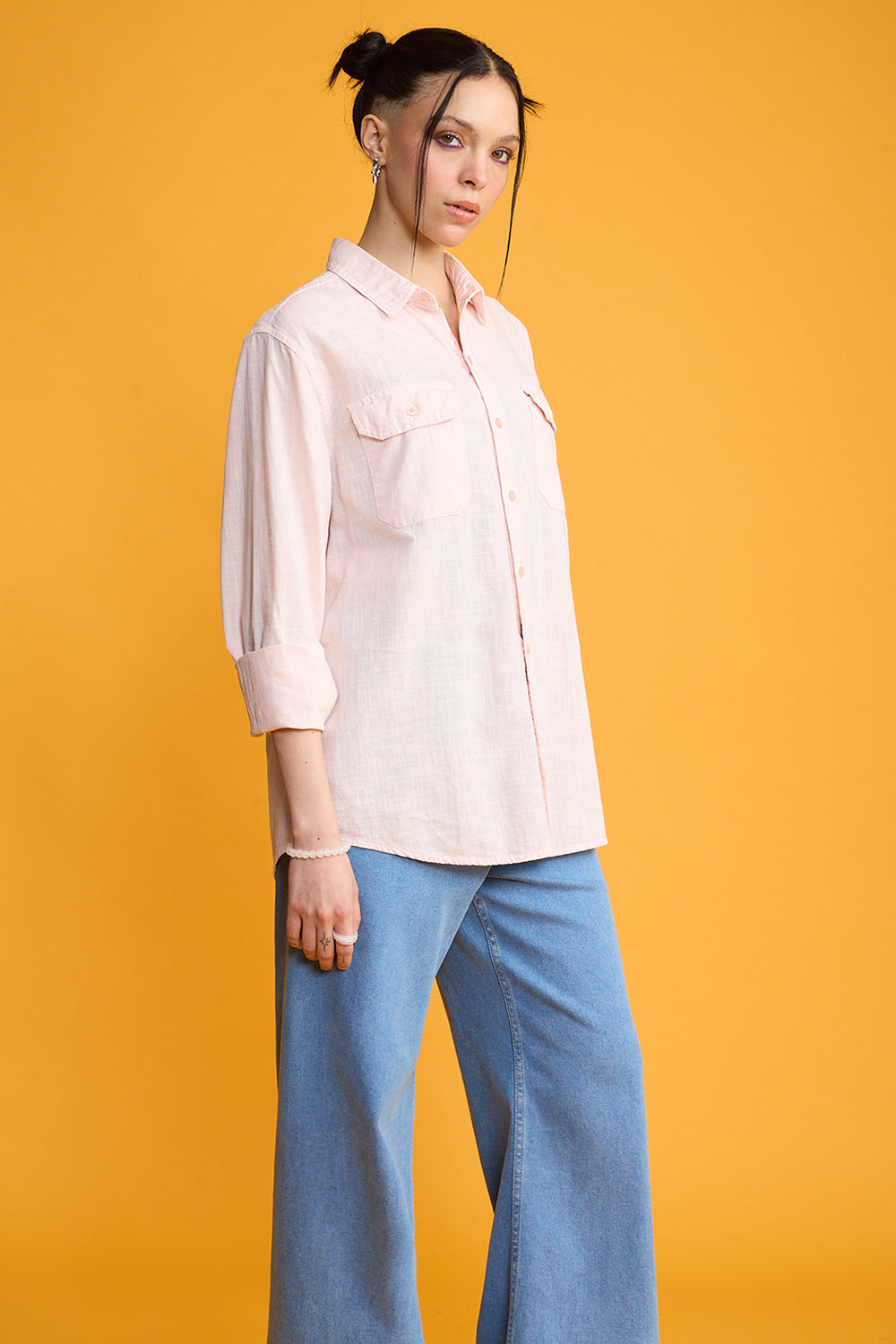 Blaze Pink Solid Women's Shirt