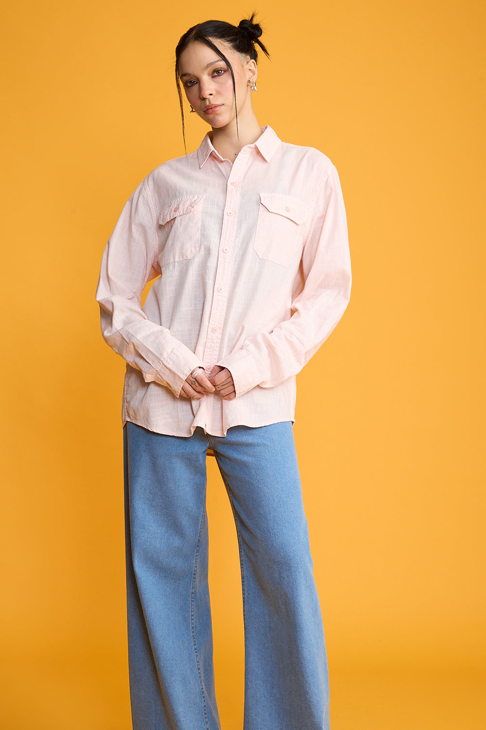 Blaze Pink Solid Women's Shirt