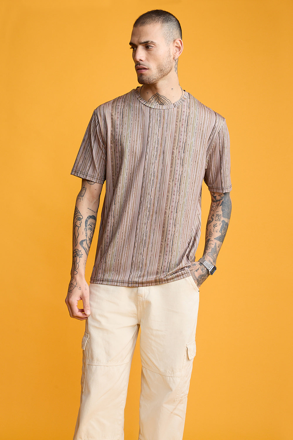 Printed Men's T-Shirt- Earthy