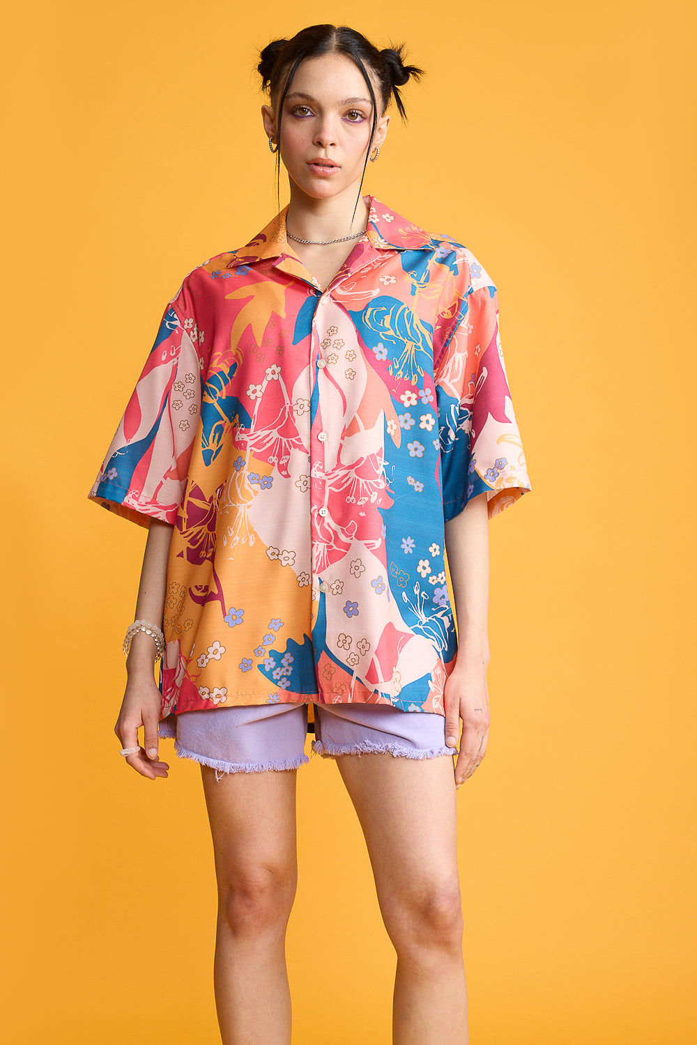 Wreathed Print Women's Resort Shirt