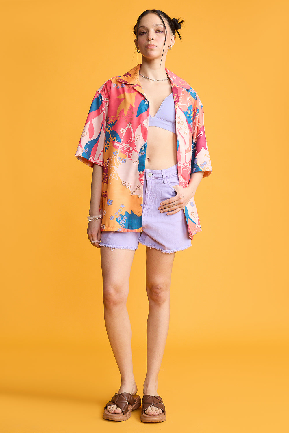 Wreathed Print Women's Resort Shirt