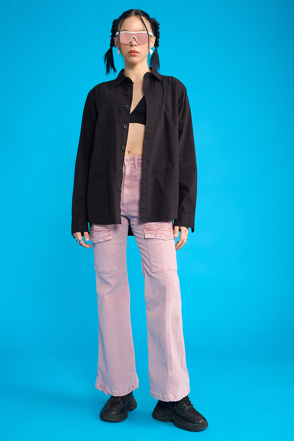 Easy Twill Black Women's Regular Fit Shirt