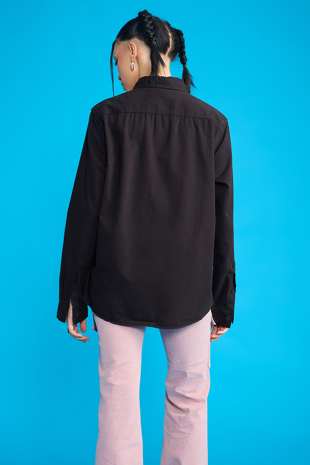Easy Twill Black Women's Regular Fit Shirt
