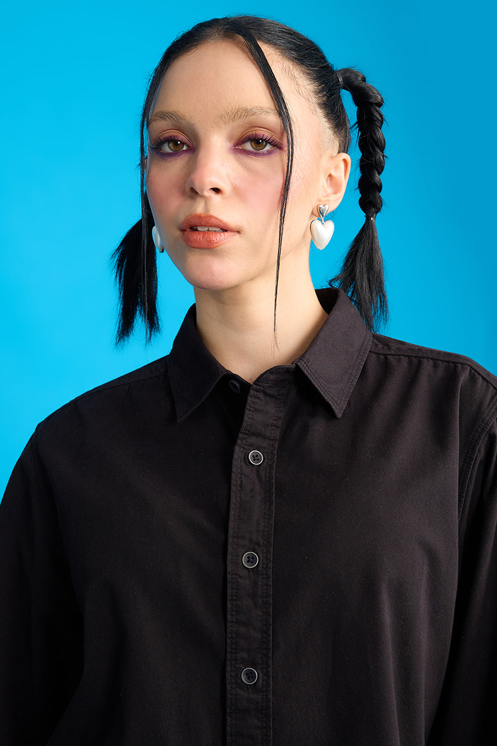 Easy Twill Black Women's Regular Fit Shirt