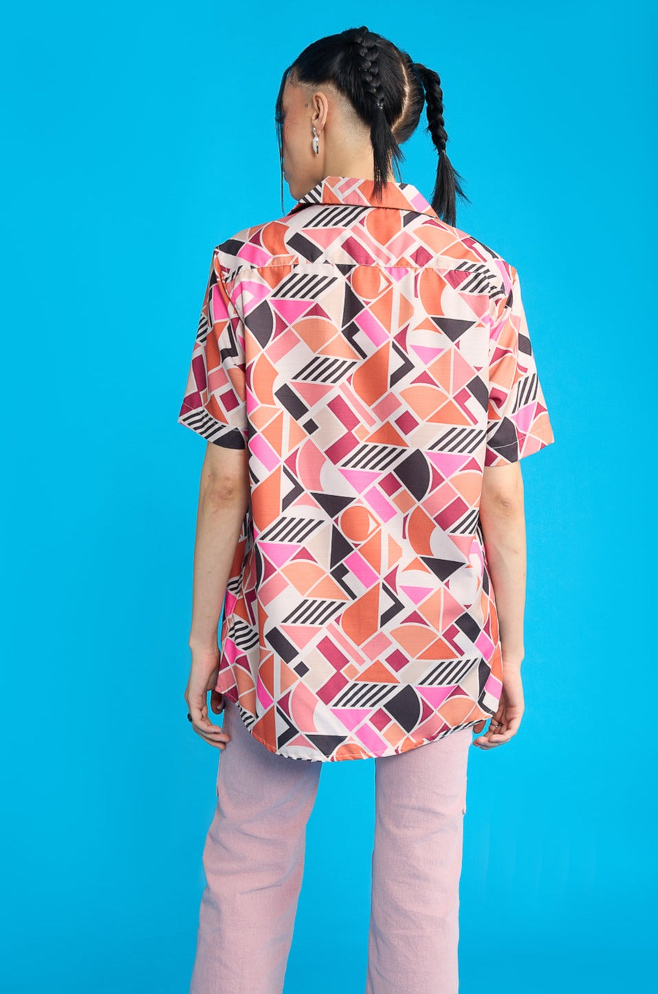 Geometric Print Women's Resort Shirt