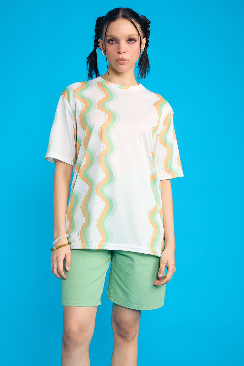 Printed Women's T-Shirt- Waves