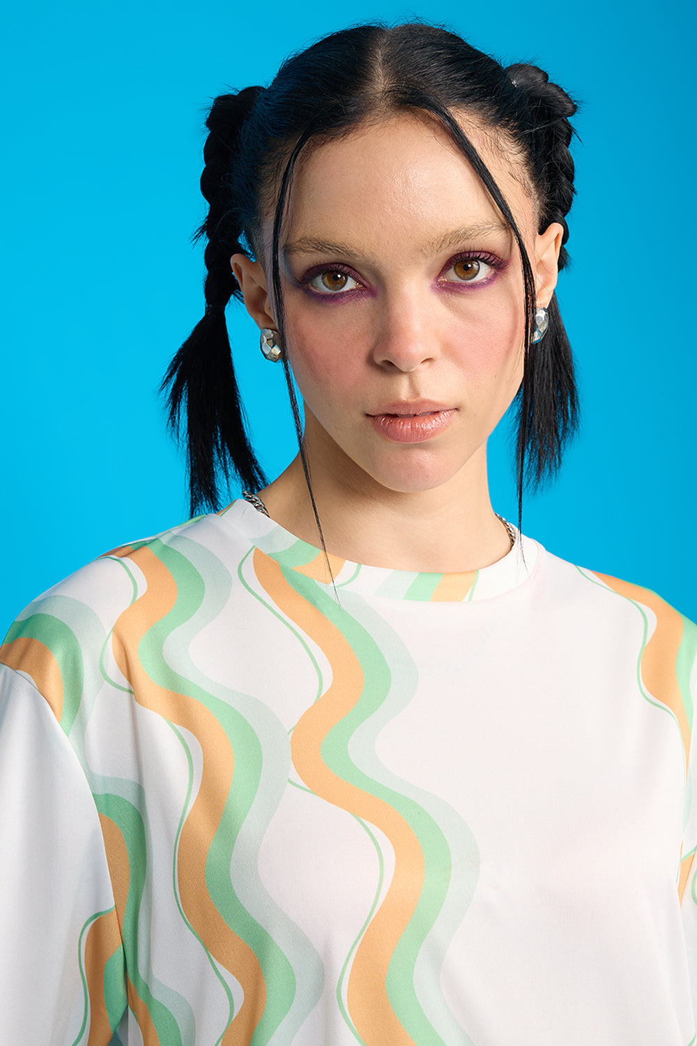 Printed Women's T-Shirt- Waves