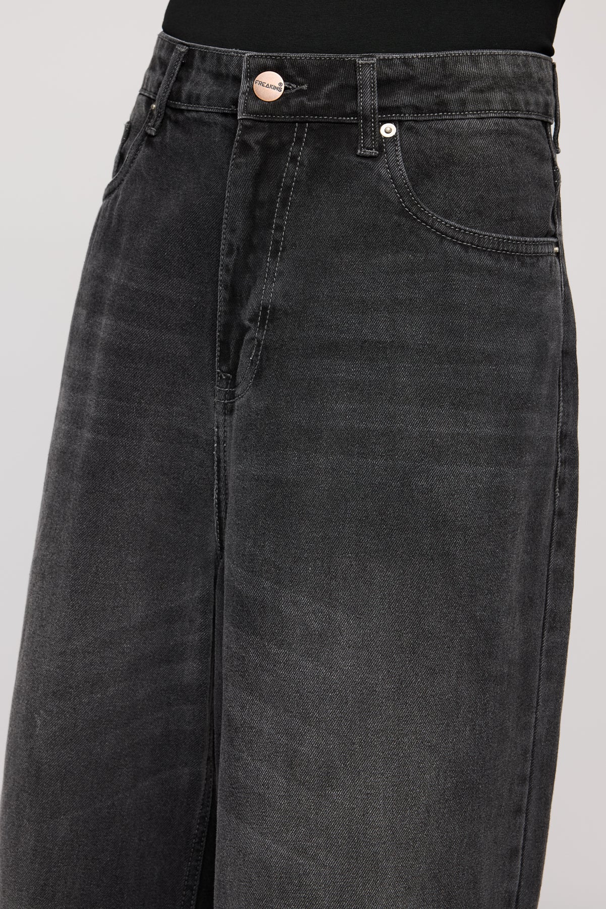 Ink Wash Faded Men's Baggy Straight Jeans