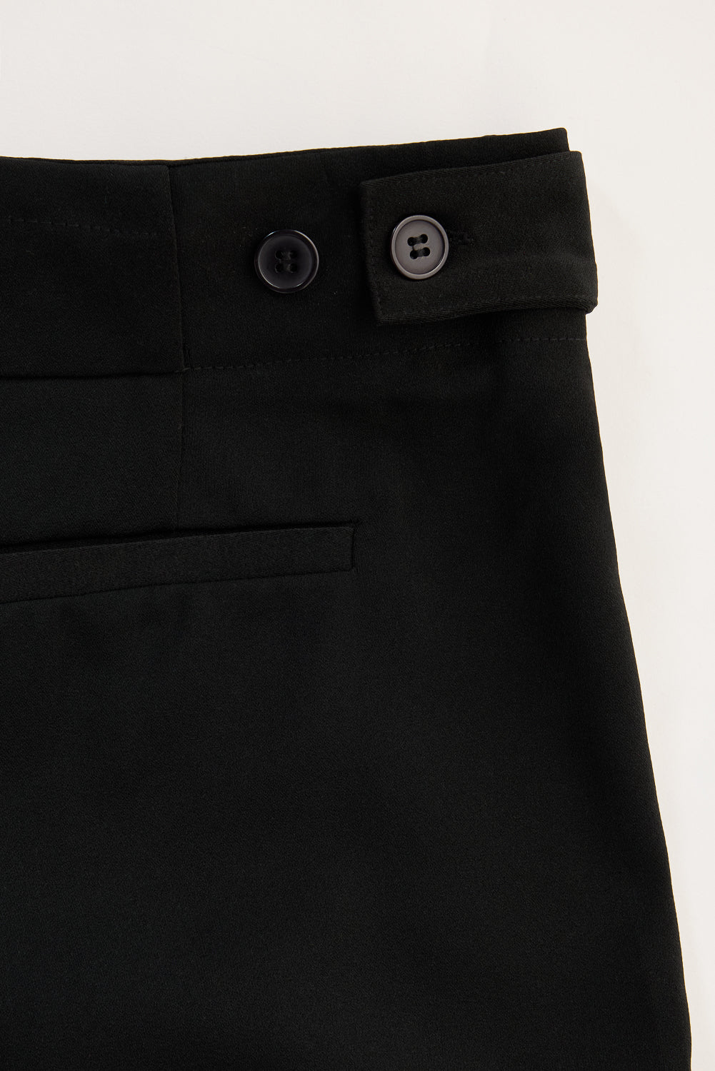 Still Black Adjustable Women's Wide Korean Pants