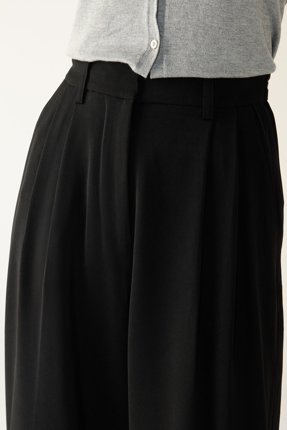 Still Black Adjustable Women's Wide Korean Pants