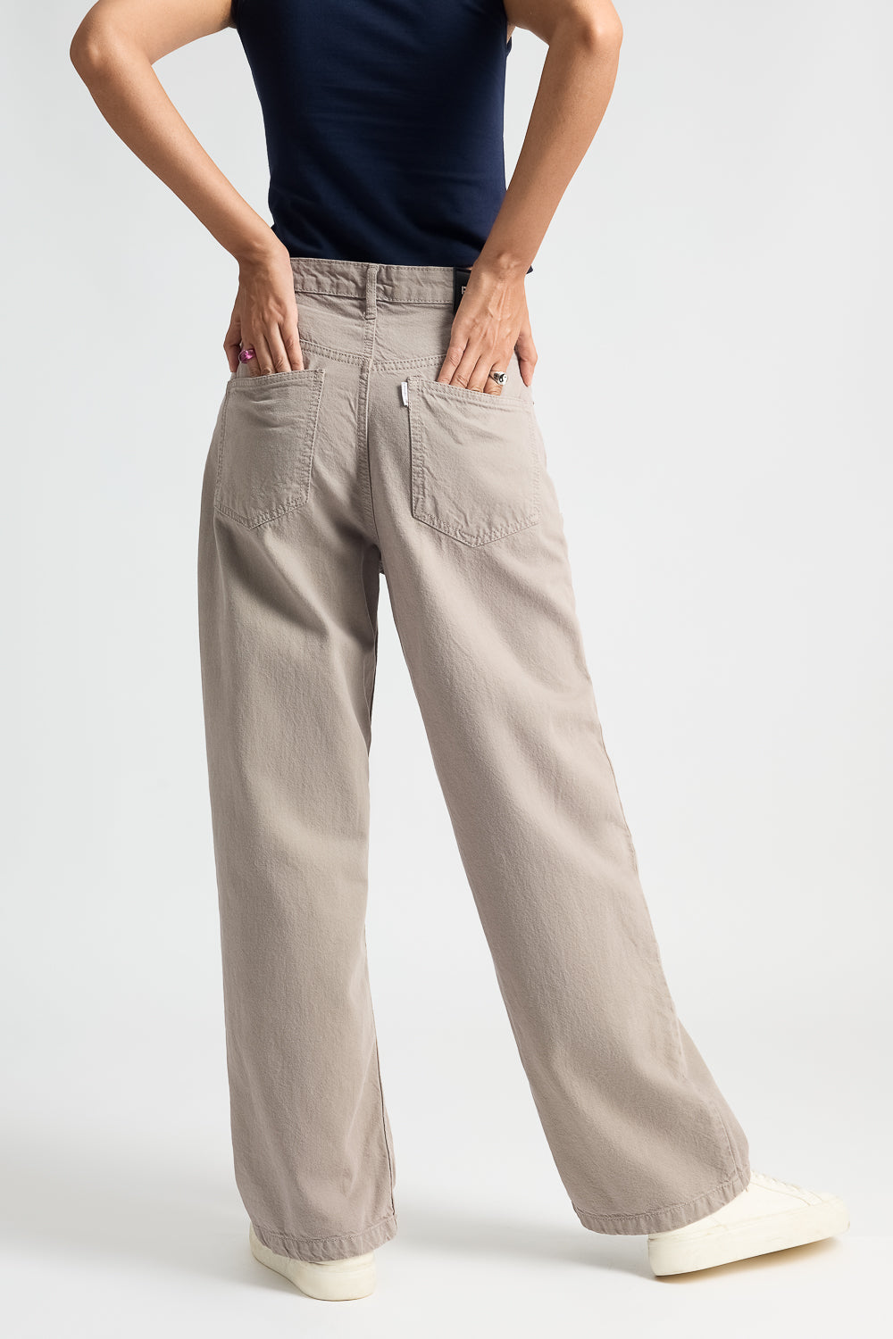 Ash Grey Women's Wide Leg Jeans