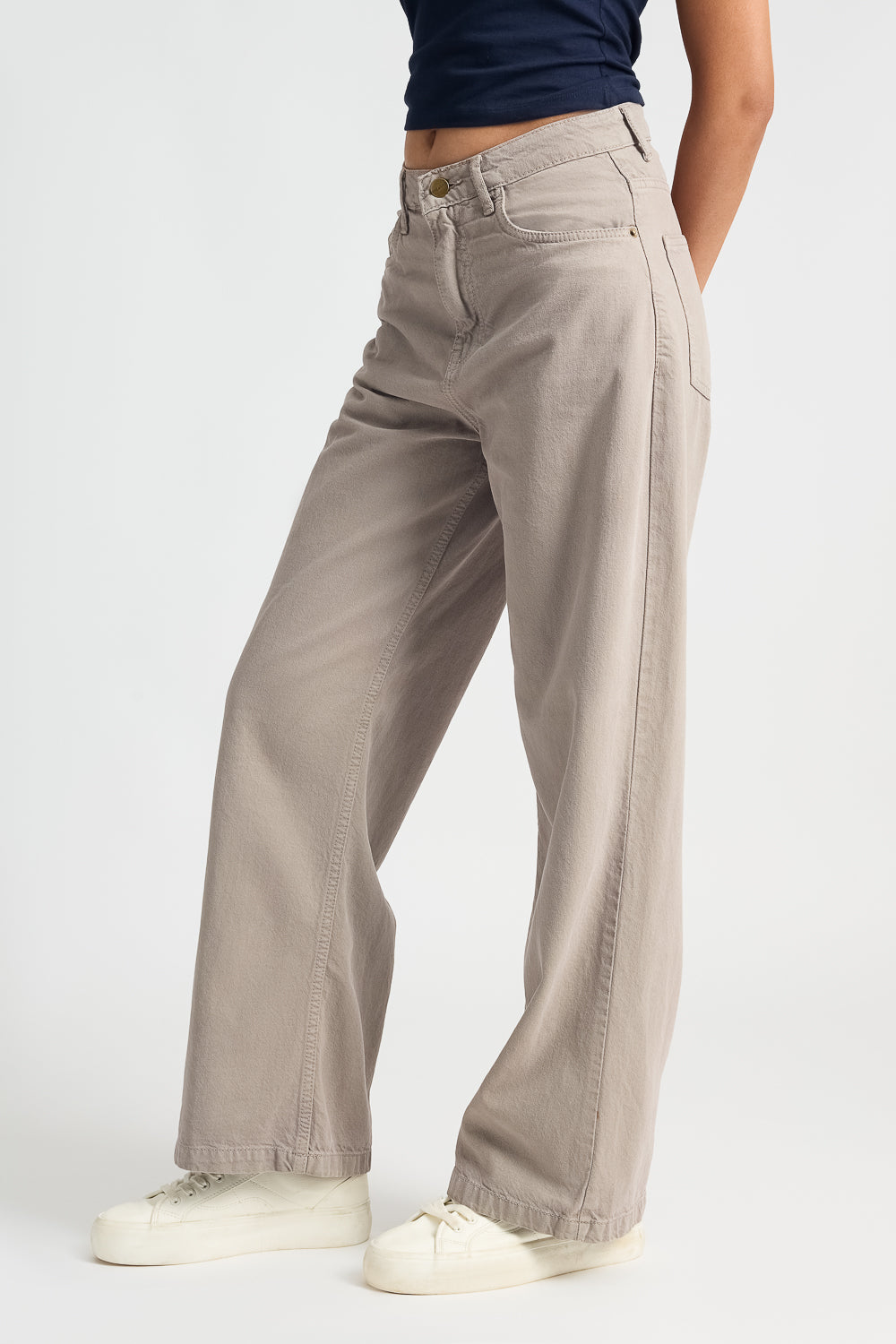 Ash Grey Women's Wide Leg Jeans
