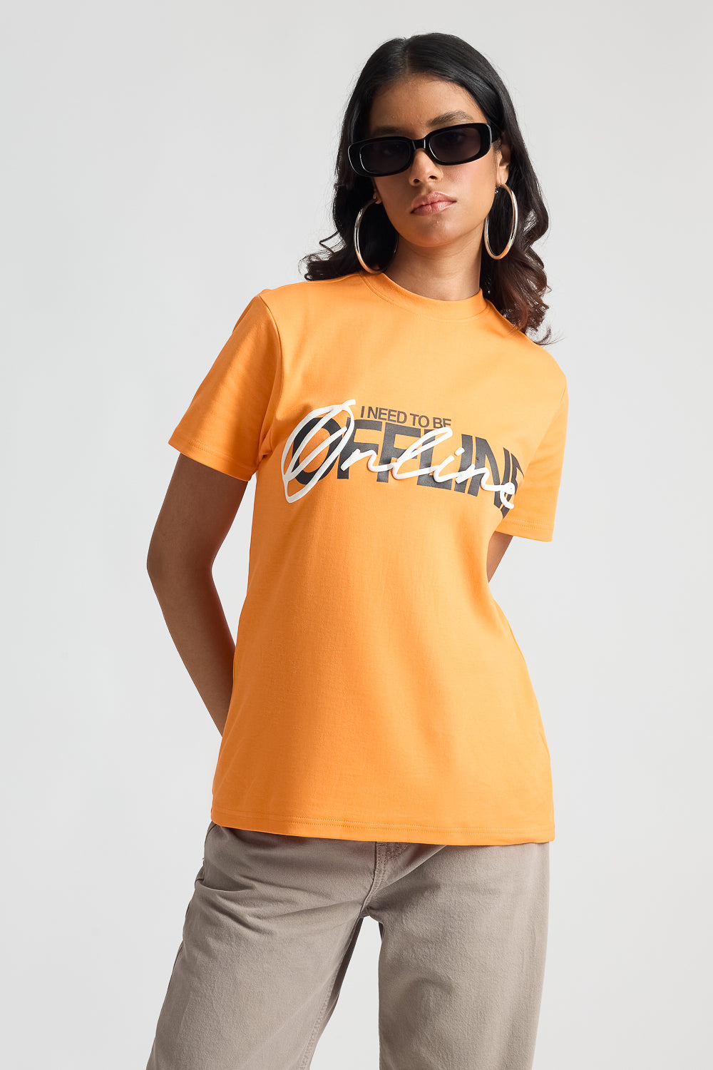 Orange Online/Offline T-shirt