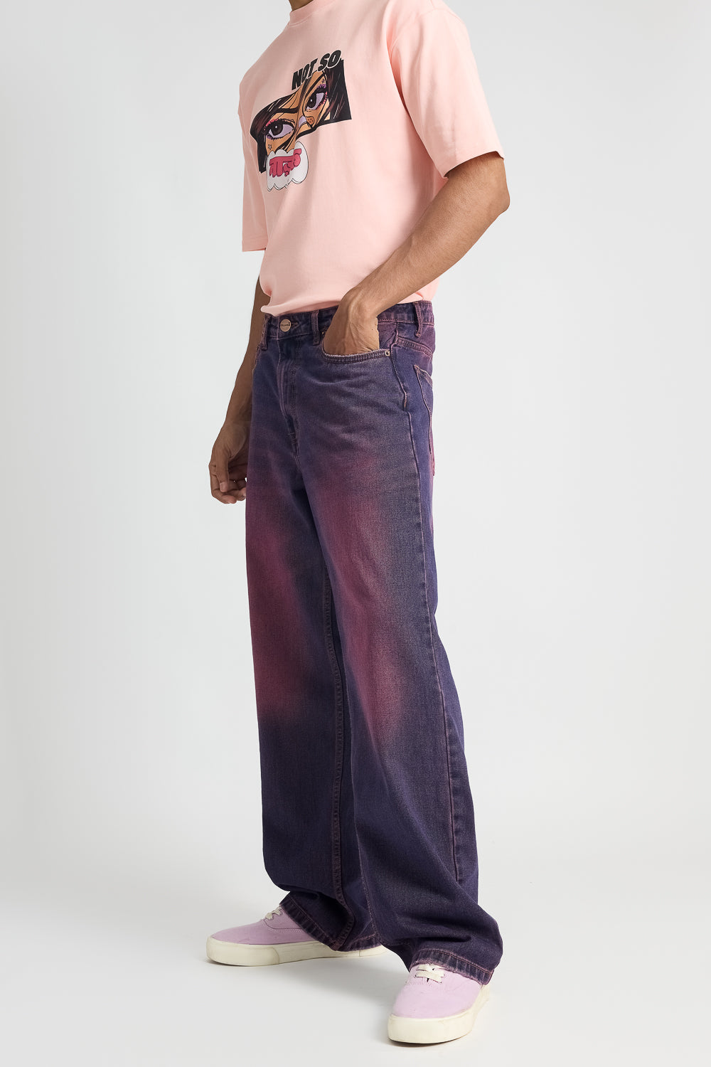 Purple Men's Straight Jeans