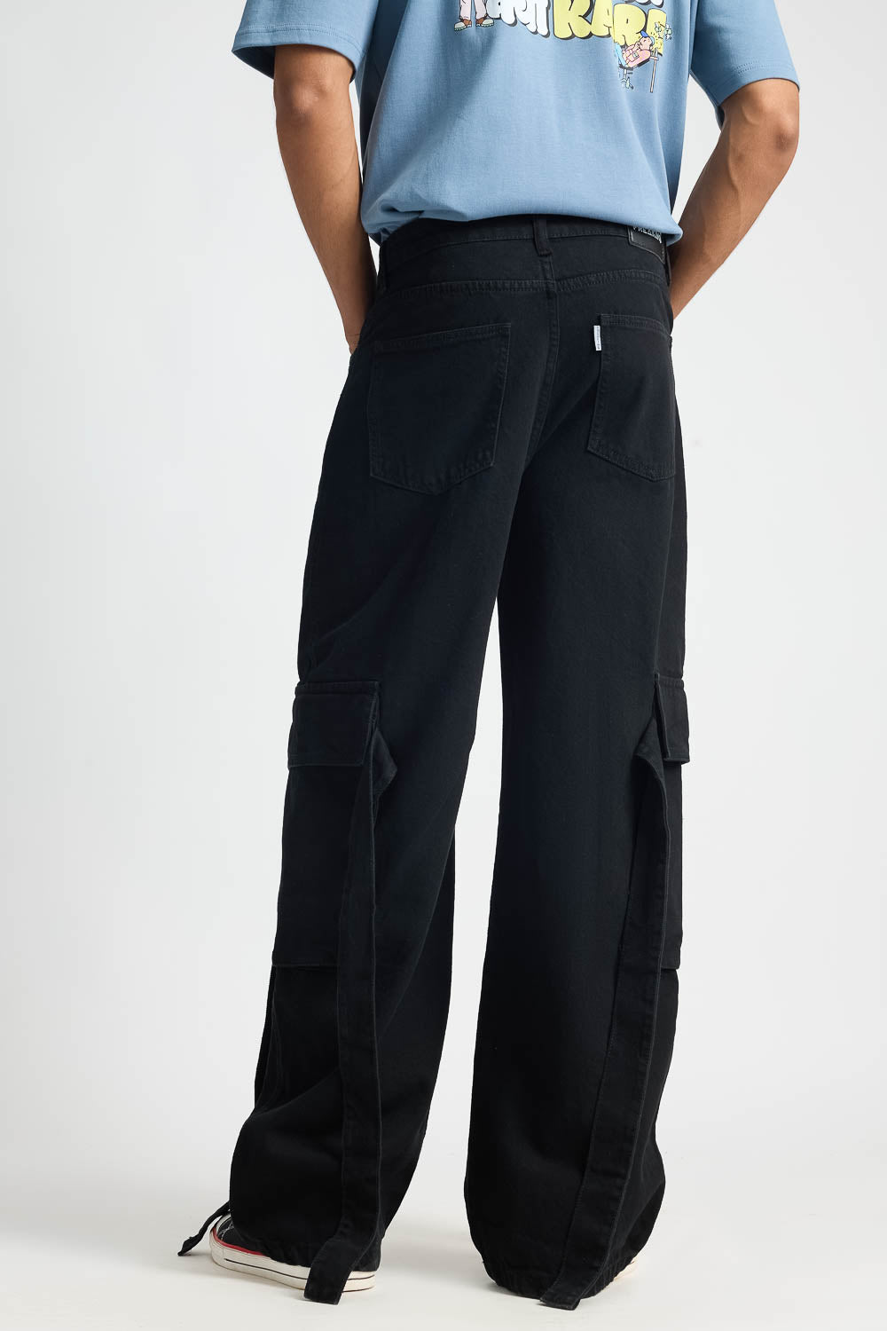 Charcoal Men's Baggy Cargo Jeans