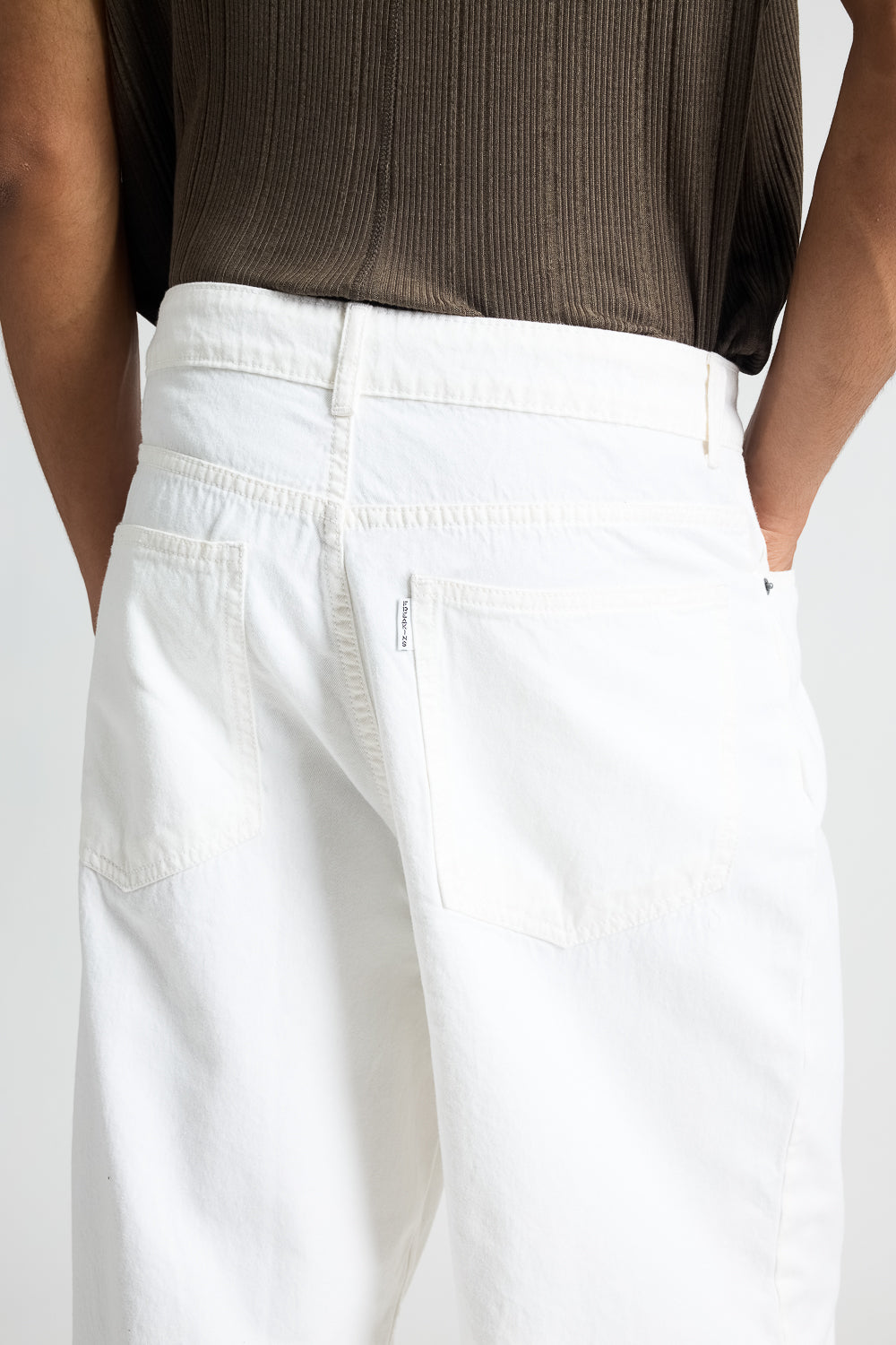 Timeless White Men's Straight Jeans