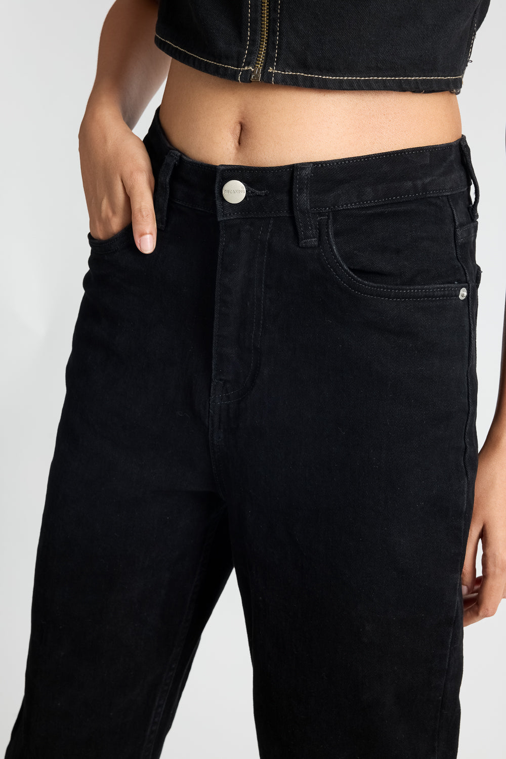 Midnight Black High Waisted Women's Slim Jeans