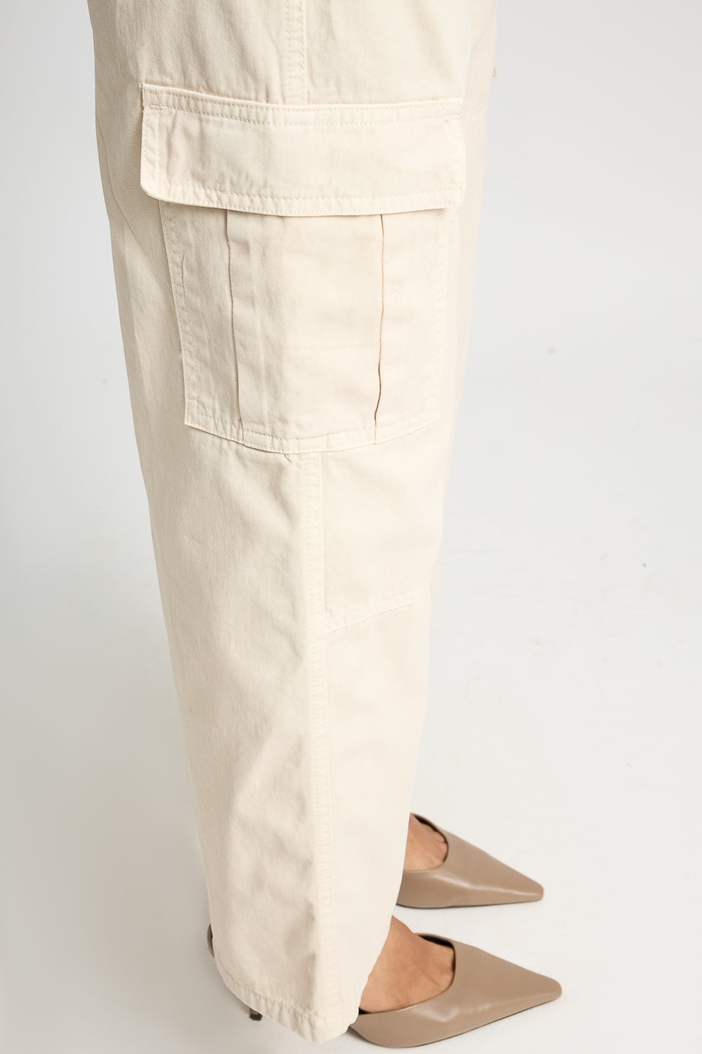 Light Tan Women's Straight Cargo Pants