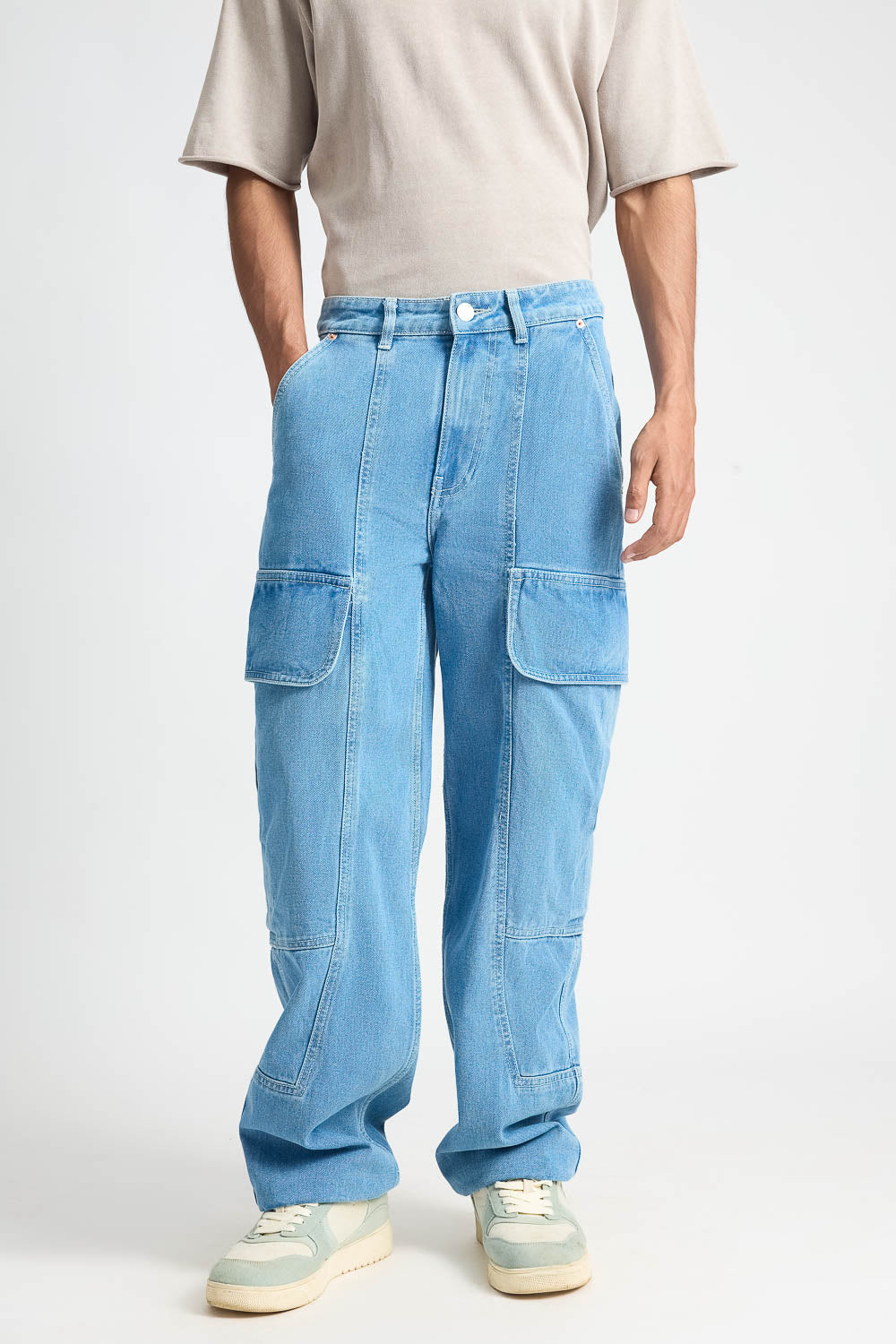 Ice Blue Men's Relaxed Cut Jeans