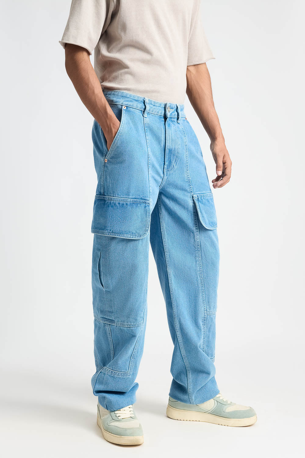 Ice Blue Men's Relaxed Cut Jeans