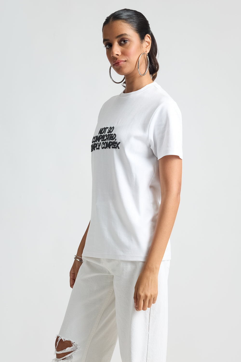 White Not So Complicated Tee