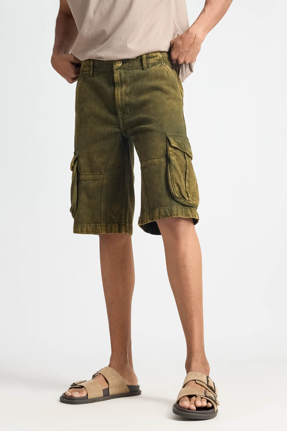 Olive Tinted Men's Cargo Shorts