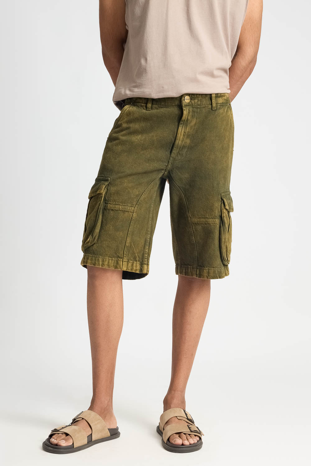 Olive Tinted Men's Cargo Shorts